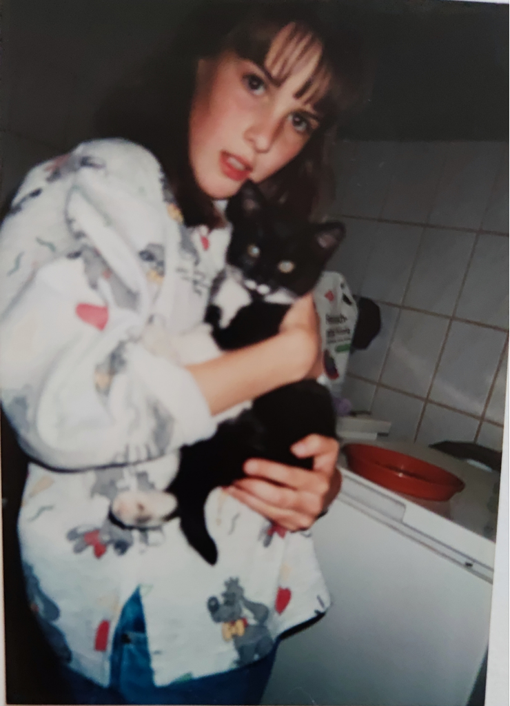 Carina mit Katze Minka